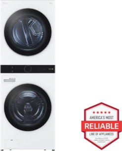 LG 4.5 Cu. Ft. Washer, 7.4 Cu. Ft. Gas Dryer White Front Load Stack Laundry -Samsung LG Store 0c269c64 9d1b 4f45 9a1d a964a4e03421