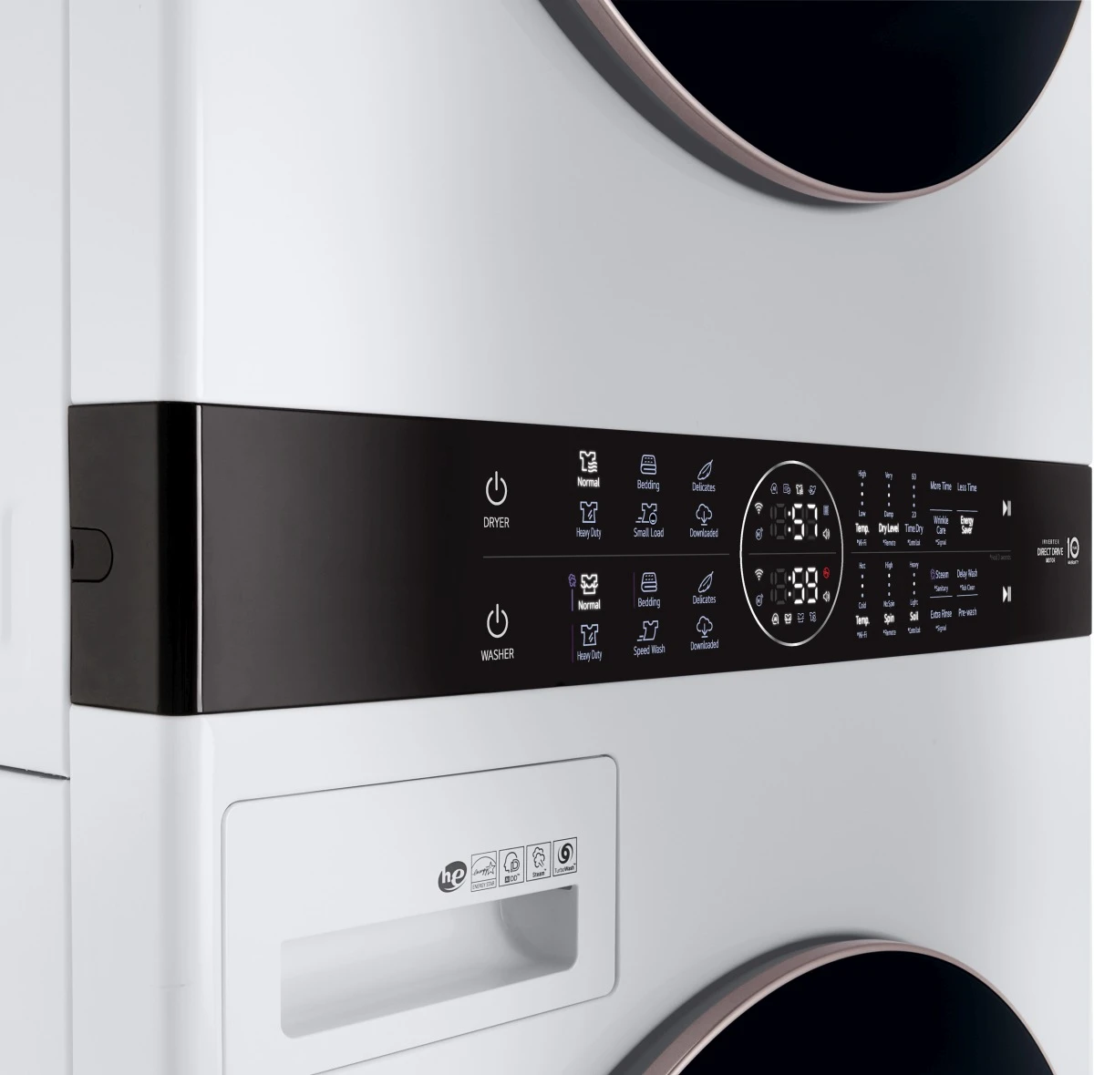 LG 4.5 Cu. Ft. Washer, 7.4 Cu. Ft. Dryer White Stack Laundry 11 LG 4.5 Cu. Ft. Washer, 7.4 Cu. Ft. Dryer White Stack Laundry - Image 9