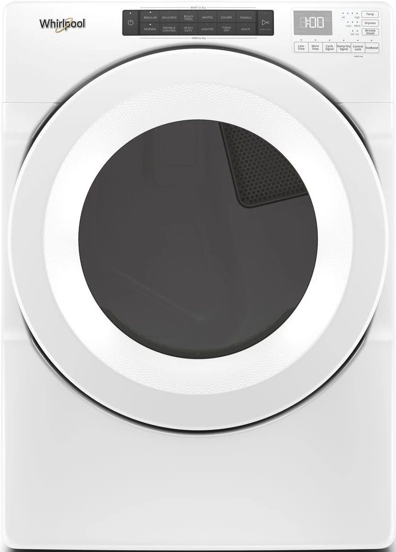 Open Box **Scratch And Dent** Whirlpool® 7.4 Cu. Ft. White Front Load Electric Dryer 3 Open Box **Scratch And Dent** Whirlpool® 7.4 Cu. Ft. White Front Load Electric Dryer