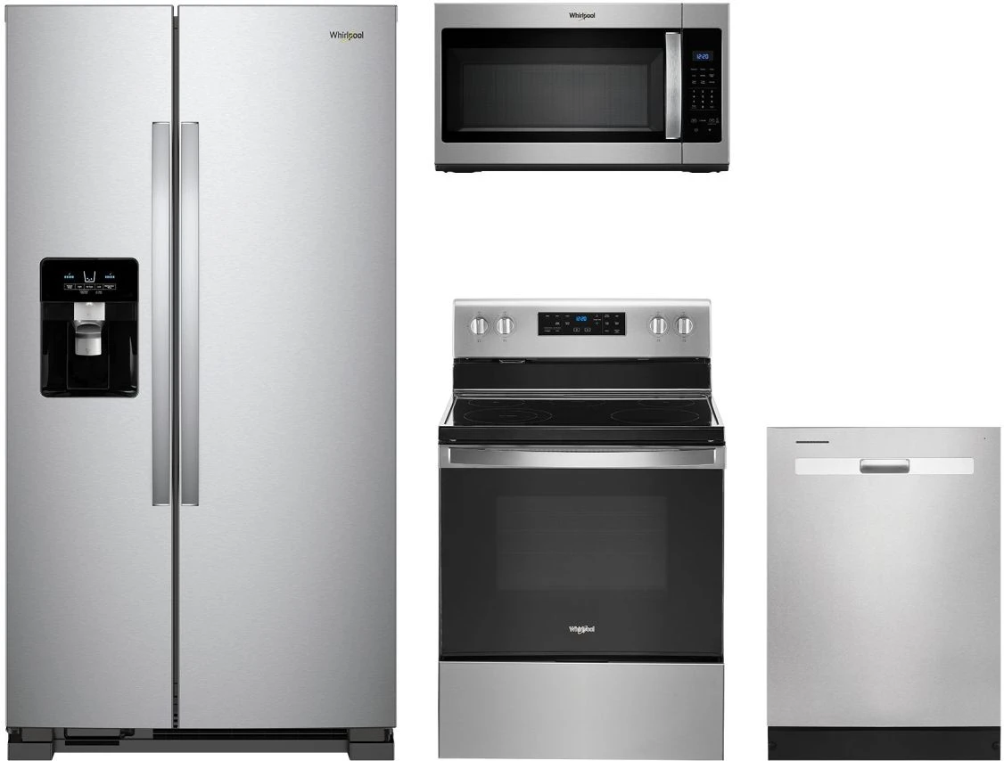 Whirlpool® 4 Piece Fingerprint Resistant Stainless Steel Kitchen Package 3 Whirlpool® 4 Piece Fingerprint Resistant Stainless Steel Kitchen Package