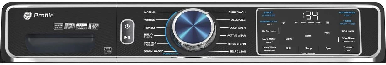 GE Profile™ 5.3 Cu. Ft. Carbon Graphite Front Load Washer 6 GE Profile™ 5.3 Cu. Ft. Carbon Graphite Front Load Washer - Image 4