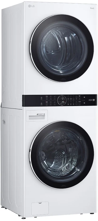 Open Box **Scratch And Dent** LG 4.5 Cu. Ft. Washer, 7.4 Cu. Ft. Electric Dryer White Front Load Stack Laundry 8 Open Box **Scratch And Dent** LG 4.5 Cu. Ft. Washer, 7.4 Cu. Ft. Electric Dryer White Front Load Stack Laundry - Image 6