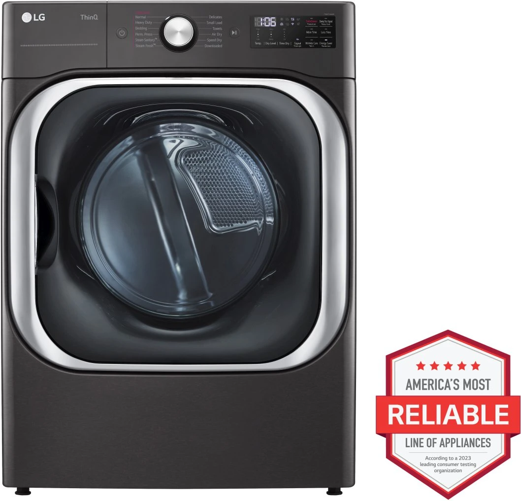 LG 9.0 Cu. Ft. Black Steel Electric Dryer 4 LG 9.0 Cu. Ft. Black Steel Electric Dryer - Image 2