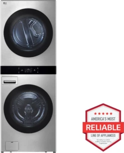 LG Studio WashTower™ 5.0 Cu. Ft. Washer, 7.4 Cu. Ft. Dryer Noble Steel Stack Laundry -Samsung LG Store 3242a997 deb6 4a78 8f7b 916e75e72378