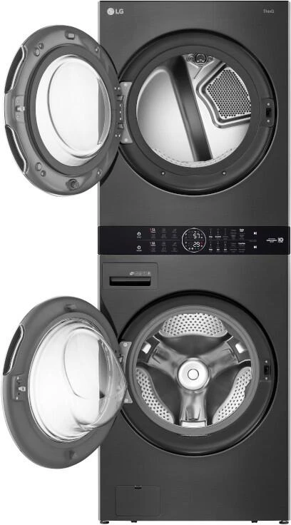 Open Box **Scratch And Dent** LG 4.5 Cu. Ft. Washer, 7.4 Cu. Ft. Electric Dryer Black Steel Front Load Stack Laundry 5 Open Box **Scratch And Dent** LG 4.5 Cu. Ft. Washer, 7.4 Cu. Ft. Electric Dryer Black Steel Front Load Stack Laundry - Image 3