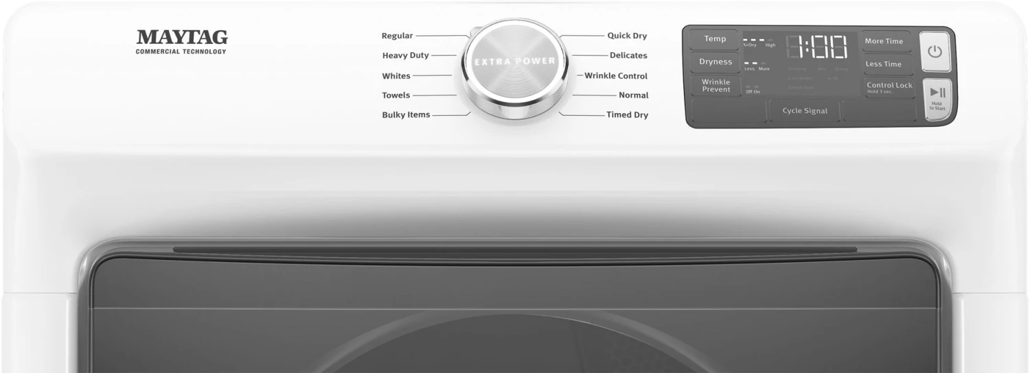 Maytag® 7.3 Cu. Ft. White Front Load Electric Dryer 5 Maytag® 7.3 Cu. Ft. White Front Load Electric Dryer - Image 3