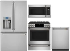 GECAFE Kitchen 4 Piece Package 98 CHS90XP2MS1-CFE28UP2MS1-CDT845P2NS1-CVM521P2MS1