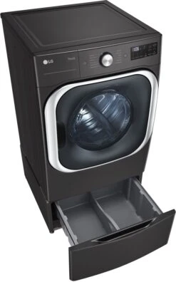 Open Box **Scratch And Dent** LG 29" Black Steel Laundry Pedestal -Samsung LG Store 3eecd6f2 00d9 48d6 96f6 f41ee114917e