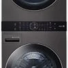 Open Box **Scratch And Dent** LG 4.5 Cu. Ft. Washer, 7.4 Cu. Ft. Electric Dryer Black Steel Front Load Stack Laundry -Samsung LG Store 43d5a1a9 ab7e 46f9 be15 129ed92f9bb5