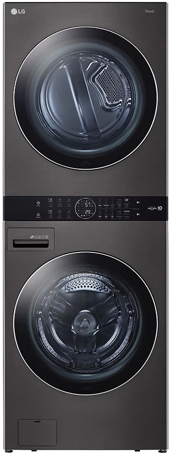 Open Box **Scratch And Dent** LG 4.5 Cu. Ft. Washer, 7.4 Cu. Ft. Electric Dryer Black Steel Front Load Stack Laundry 3 Open Box **Scratch And Dent** LG 4.5 Cu. Ft. Washer, 7.4 Cu. Ft. Electric Dryer Black Steel Front Load Stack Laundry
