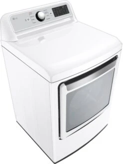 Open Box **Scratch And Dent** LG 7.3 Cu. Ft. White Electric Dryer -Samsung LG Store 480245c8 9a2f 4b61 9250 2db870016478