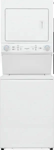 Frigidaire® 3.9 Cu. Ft. Washer, 5.5 Cu. Ft. Dryer White Stack Laundry