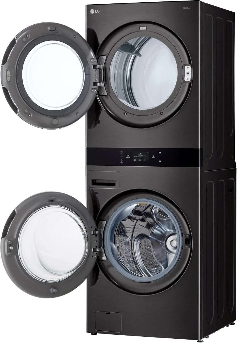 Open Box **Scratch And Dent** LG 5.0 Cu. Ft. Washer, 7.4 Cu. Ft. Dryer Black Steel Stack Laundry 5 Open Box **Scratch And Dent** LG 5.0 Cu. Ft. Washer, 7.4 Cu. Ft. Dryer Black Steel Stack Laundry - Image 3