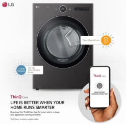 LG 7.4 Cu. Ft. Black Steel Front Load Gas Dryer -Samsung LG Store 57ffcd36 89b0 4d76 bea4 4c070c715134