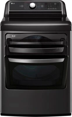 LG 7.3 Cu. Ft. Black Steel Front Load Electric Dryer -Samsung LG Store 5bf63c3d 95ba 46b6 8286 1db1e1a8f727