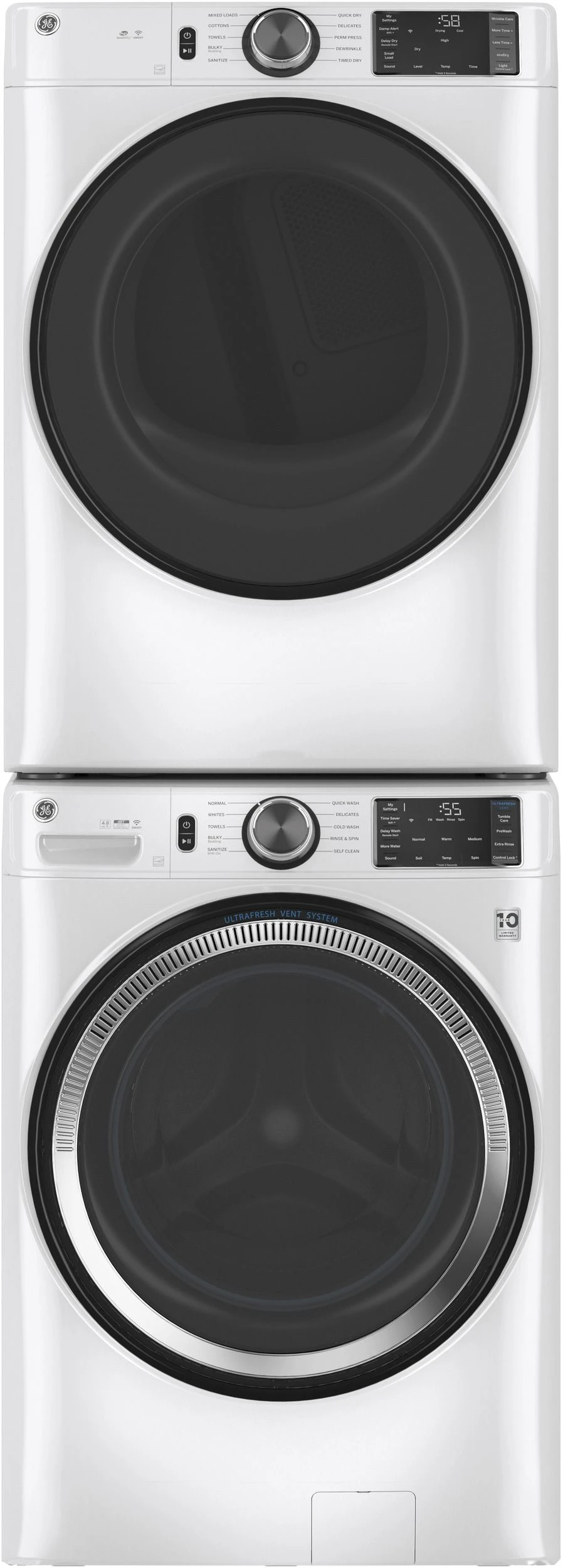 GE® 7.8 Cu. Ft. White Smart Front Load Electric Dryer 6 GE® 7.8 Cu. Ft. White Smart Front Load Electric Dryer - Image 4