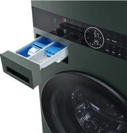 Open Box **Scratch And Dent** LG 4.5 Cu. Ft. Washer, 7.4 Cu. Ft. Electric Dryer Nature Green Stack Laundry -Samsung LG Store 6145dd68 24a8 4498 9113 edc81412a983