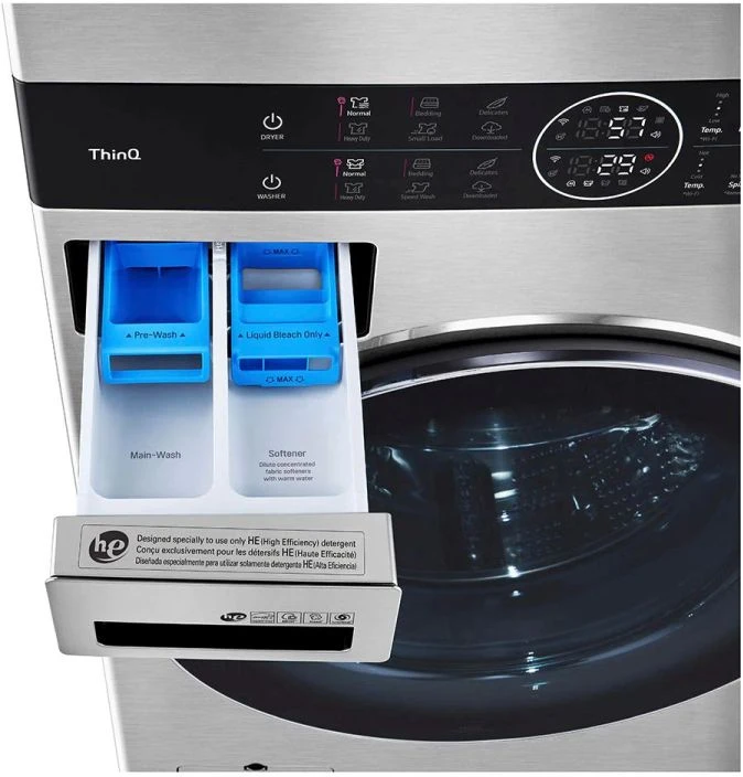 Open Box **Scratch And Dent** LG Studio WashTower™ 5.0 Cu. Ft. Washer, 7.4 Cu. Ft. Dryer Noble Steel Stack Laundry 10 Open Box **Scratch And Dent** LG Studio WashTower™ 5.0 Cu. Ft. Washer, 7.4 Cu. Ft. Dryer Noble Steel Stack Laundry - Image 8