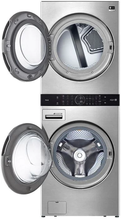 Open Box **Scratch And Dent** LG Studio WashTower™ 5.0 Cu. Ft. Washer, 7.4 Cu. Ft. Dryer Noble Steel Stack Laundry 6 Open Box **Scratch And Dent** LG Studio WashTower™ 5.0 Cu. Ft. Washer, 7.4 Cu. Ft. Dryer Noble Steel Stack Laundry - Image 4