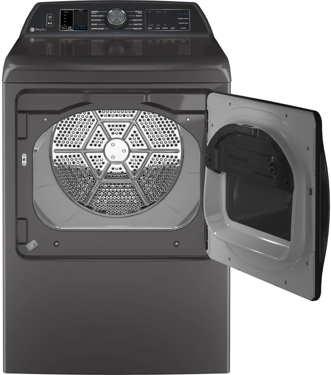 GE Profile™ 7.3 Cu. Ft. Diamond Gray Front Load Electric Dryer 4 GE Profile™ 7.3 Cu. Ft. Diamond Gray Front Load Electric Dryer - Image 2