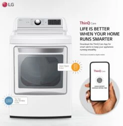 LG 7.3 Cu. Ft. White Electric Dryer -Samsung LG Store 6c0ca984 bcf9 4dba 88a6 93dacc2fdf50