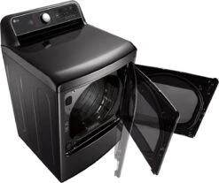 LG 7.3 Cu. Ft. Black Steel Front Load Electric Dryer -Samsung LG Store 6f49d254 8f38 46da ad44 c03f86794f8d