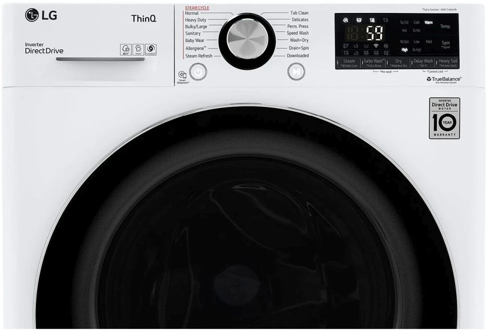 LG 2.4 Cu. Ft. White Front Load Washer Dryer Combo 7 LG 2.4 Cu. Ft. White Front Load Washer Dryer Combo - Image 5