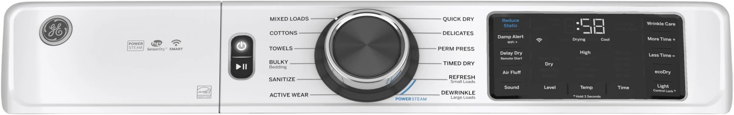 Open Box **Scratch And Dent** GE® 7.8 Cu. Ft. White Smart Front Load Gas Dryer 5 Open Box **Scratch And Dent** GE® 7.8 Cu. Ft. White Smart Front Load Gas Dryer - Image 3