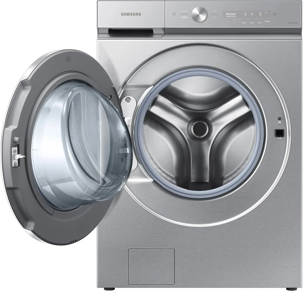 Samsung Bespoke 8900 Series 5.3 Cu. Ft. Silver Steel Front Load Washer 4 Samsung Bespoke 8900 Series 5.3 Cu. Ft. Silver Steel Front Load Washer - Image 2