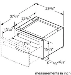 Open Box **Scratch And Dent** Bosch 23.63" White Dryer Pedestal -Samsung LG Store 7cf529c3 8fed 469a a0e6 7770a6c713f8