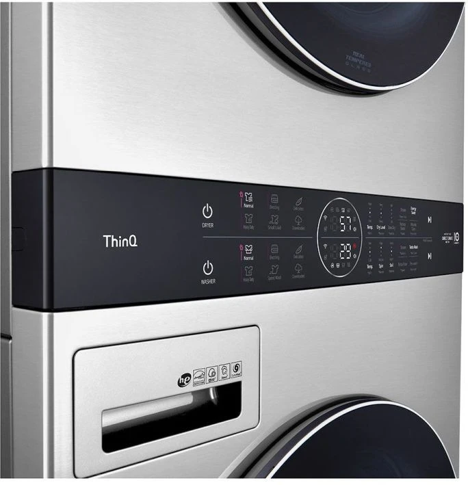 Open Box **Scratch And Dent** LG Studio WashTower™ 5.0 Cu. Ft. Washer, 7.4 Cu. Ft. Dryer Noble Steel Stack Laundry 9 Open Box **Scratch And Dent** LG Studio WashTower™ 5.0 Cu. Ft. Washer, 7.4 Cu. Ft. Dryer Noble Steel Stack Laundry - Image 7