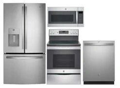 GE Kitchen 4 Piece Package 319 GFE26JYMFS-JB655SKSS-GDT630PYRFS-JVM7195SKSS