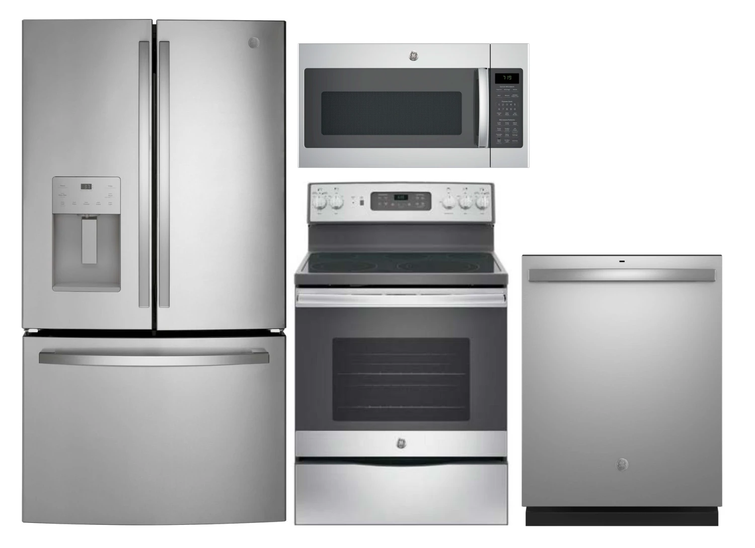 GE Kitchen 4 Piece Package 319 GFE26JYMFS-JB655SKSS-GDT630PYRFS-JVM7195SKSS 3 GE Kitchen 4 Piece Package 319 GFE26JYMFS-JB655SKSS-GDT630PYRFS-JVM7195SKSS