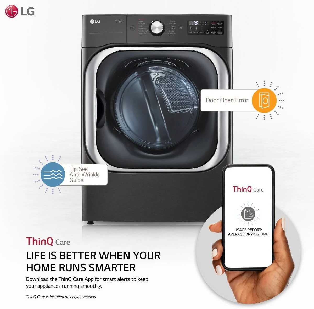 LG 9.0 Cu. Ft. Black Steel Electric Dryer 5 LG 9.0 Cu. Ft. Black Steel Electric Dryer - Image 3