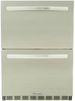 BlazeĀ® Grills 5.1 Cu. Ft. Stainless Steel Outdoor Double Drawer Refrigerator