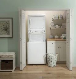 Open Box **Scratch And Dent** GE® Unitized Spacemaker® 3.9 Cu. Ft. Washer, 5.9 Cu. Ft. Dryer White Stack Laundry 13 Open Box **Scratch And Dent** GE® Unitized Spacemaker® 3.9 Cu. Ft. Washer, 5.9 Cu. Ft. Dryer White Stack Laundry -Samsung LG Store 86ec0c67 1bbe 4385 8ce3 2ad3927e47e7