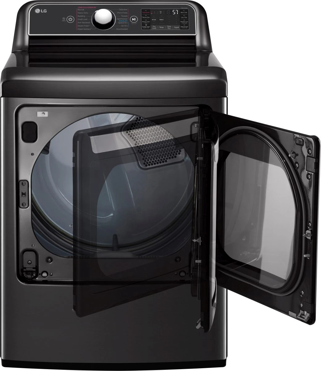 LG 7.3 Cu. Ft. Black Steel Front Load Gas Dryer 6 LG 7.3 Cu. Ft. Black Steel Front Load Gas Dryer - Image 4