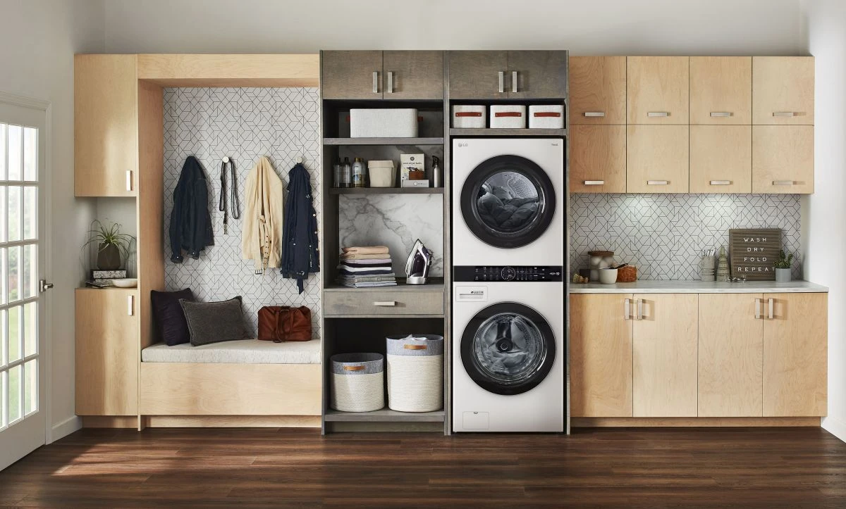 Open Box **Scratch And Dent** LG 4.5 Cu. Ft. Washer, 7.4 Cu. Ft. Electric Dryer White Front Load Stack Laundry 12 Open Box **Scratch And Dent** LG 4.5 Cu. Ft. Washer, 7.4 Cu. Ft. Electric Dryer White Front Load Stack Laundry - Image 10