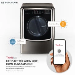 LG Signature 9.0 Cu. Ft. Black Stainless Steel Front Load Gas Dryer -Samsung LG Store 98bd47b4 d9ad 4f55 b677 4d60ac57f421