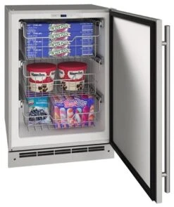 U-Line® 4.9 Cu. Ft. Stainless Solid Outdoor Convertible Freezer