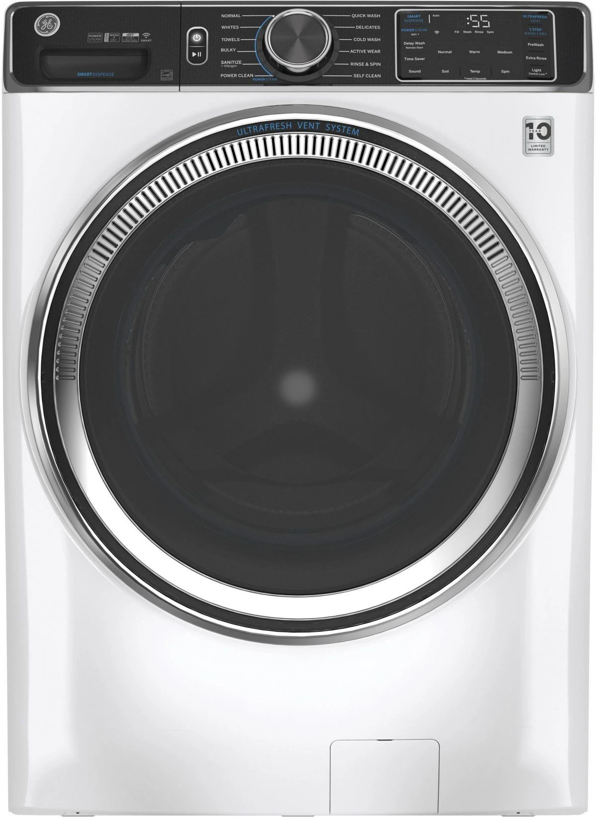 GE® 5.0 Cu. Ft. White Smart Front Load Washer 3 GE® 5.0 Cu. Ft. White Smart Front Load Washer