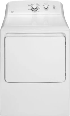 GE® 6.2 Cu. Ft. White Front Load Gas Dryer