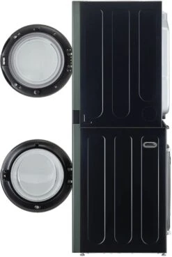 Open Box **Scratch And Dent** LG 4.5 Cu. Ft. Washer, 7.4 Cu. Ft. Electric Dryer Nature Green Stack Laundry -Samsung LG Store acba2954 213c 4c27 a26b eb8e3765acfb