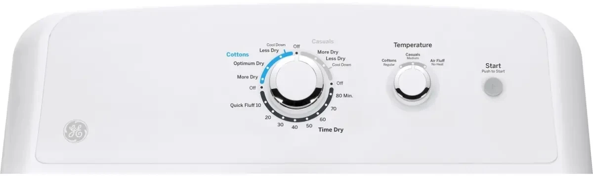 GE® 7.2 Cu. Ft. White Front Load Electric Dryer 4 GE® 7.2 Cu. Ft. White Front Load Electric Dryer - Image 2