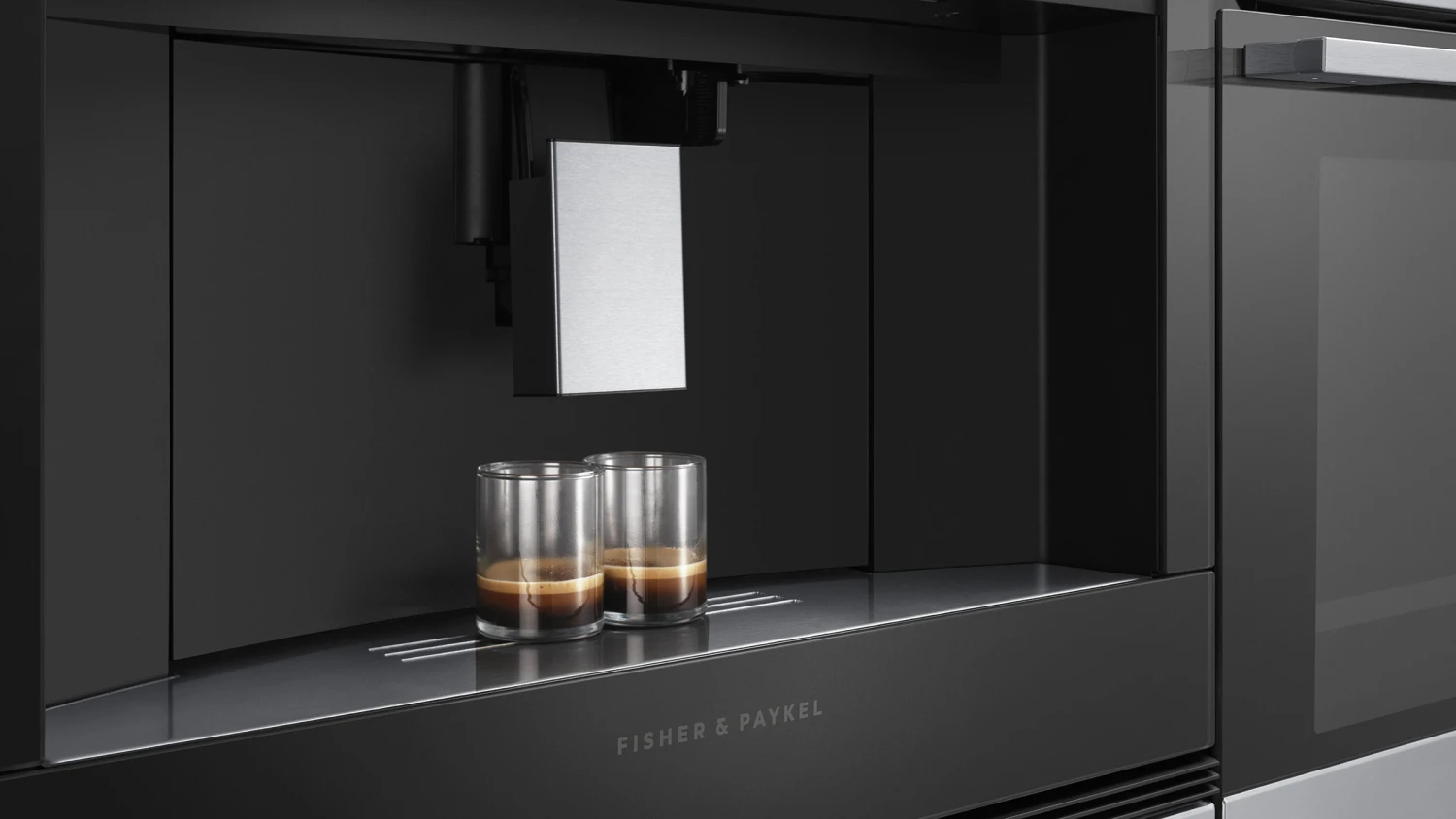 Open Box **Scratch And Dent** Fisher & Paykel 24” Built In Coffee Machine-Black Glass 6 Open Box **Scratch And Dent** Fisher & Paykel 24” Built In Coffee Machine-Black Glass - Image 4