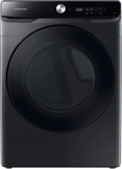 Open Box **Scratch And Dent** Samsung 7.5 Cu. Ft. Brushed Black Front Load Electric Dryer