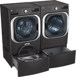 Open Box **Scratch And Dent** LG 29" Black Steel Laundry Pedestal -Samsung LG Store b34e6a34 5257 4ee9 a464 677328ff4082