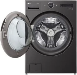 LG 5.0 Cu. Ft. Black Steel Front Load Washer -Samsung LG Store b616c688 c4fe 4402 acf6 c4ed749a96a4
