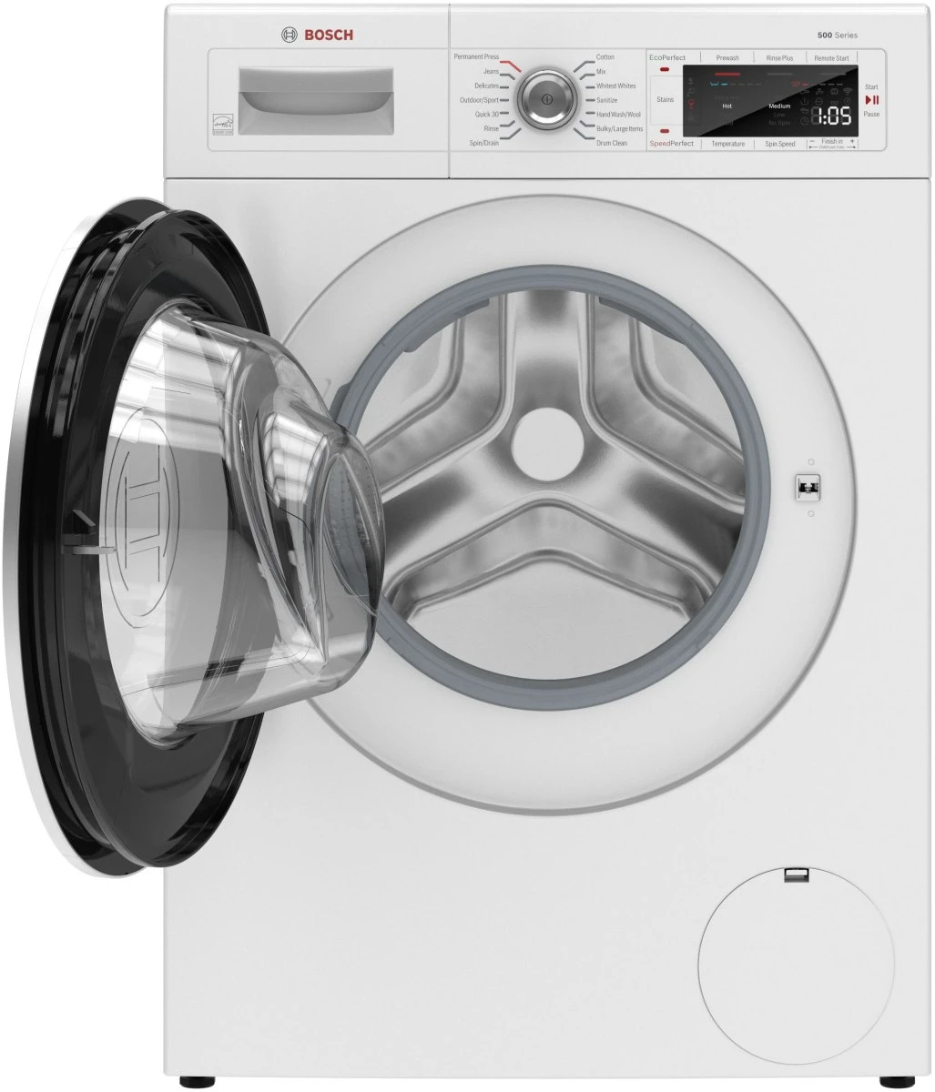 Open Box **Scratch And Dent** Bosch® 500 Series 2.2 Cu. Ft. White Compact Front Load Washer 4 Open Box **Scratch And Dent** Bosch® 500 Series 2.2 Cu. Ft. White Compact Front Load Washer - Image 2