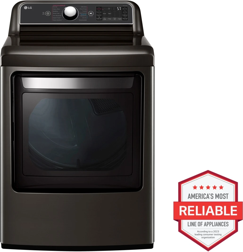 LG 7.3 Cu. Ft. Black Steel Front Load Gas Dryer 4 LG 7.3 Cu. Ft. Black Steel Front Load Gas Dryer - Image 2